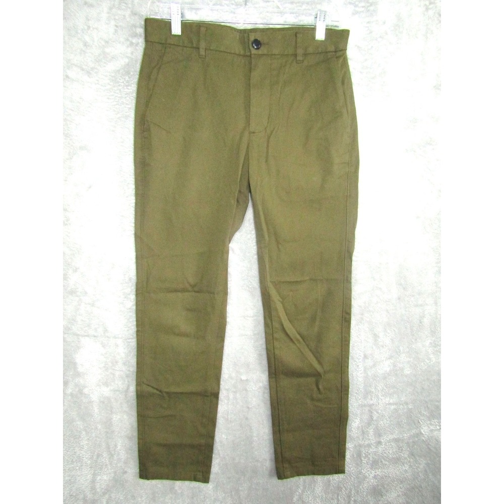 Everlane Uniform Slim Fit Twill Pants Olive Green Mens 29x30
